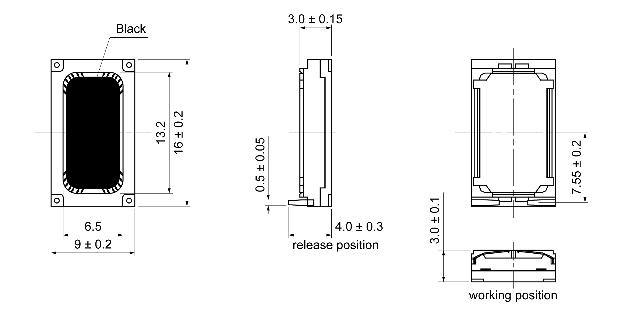 OSR1609EC-3.0TB0.7W8A-R Mechanical Drawing